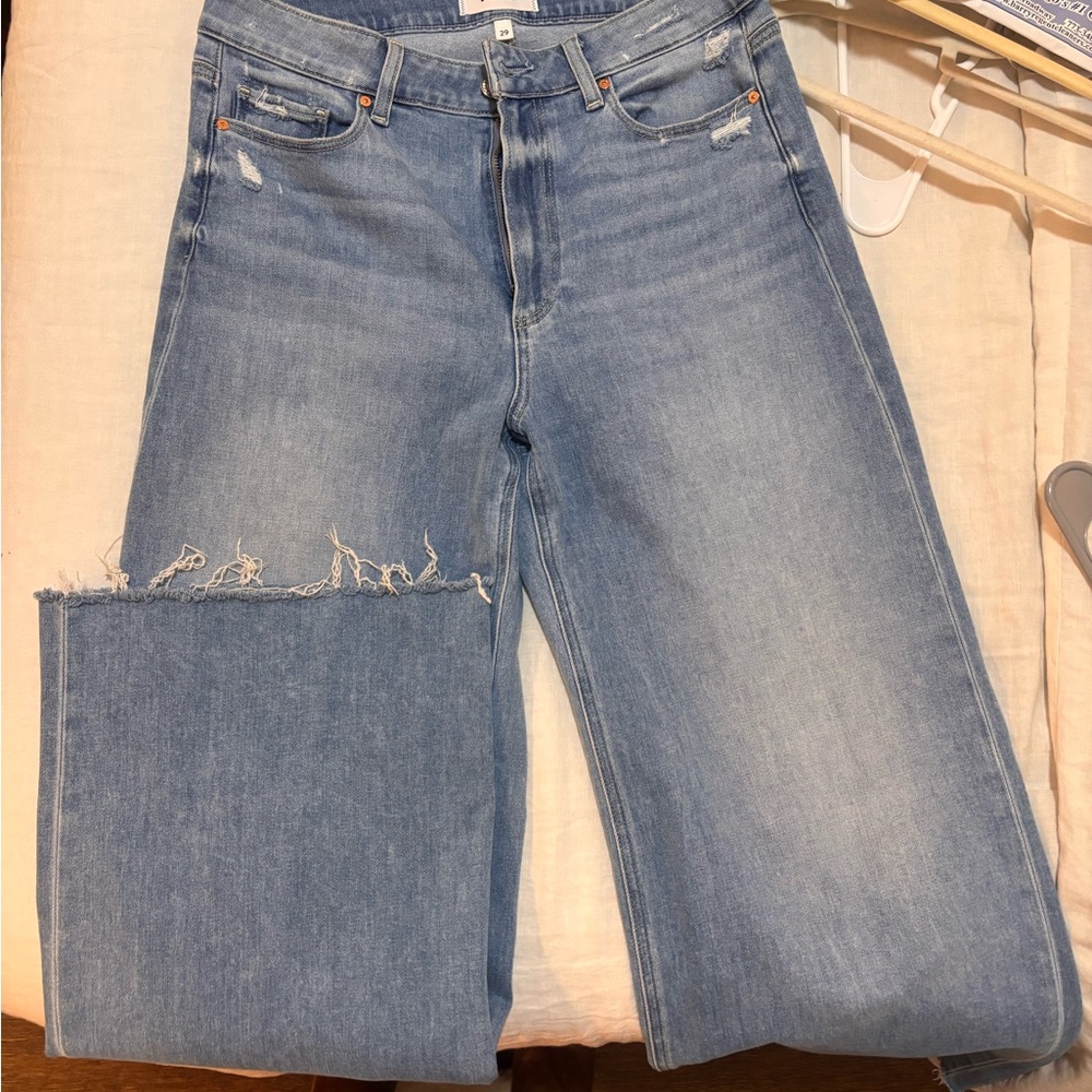 PAIGE high rise wide leg jeans